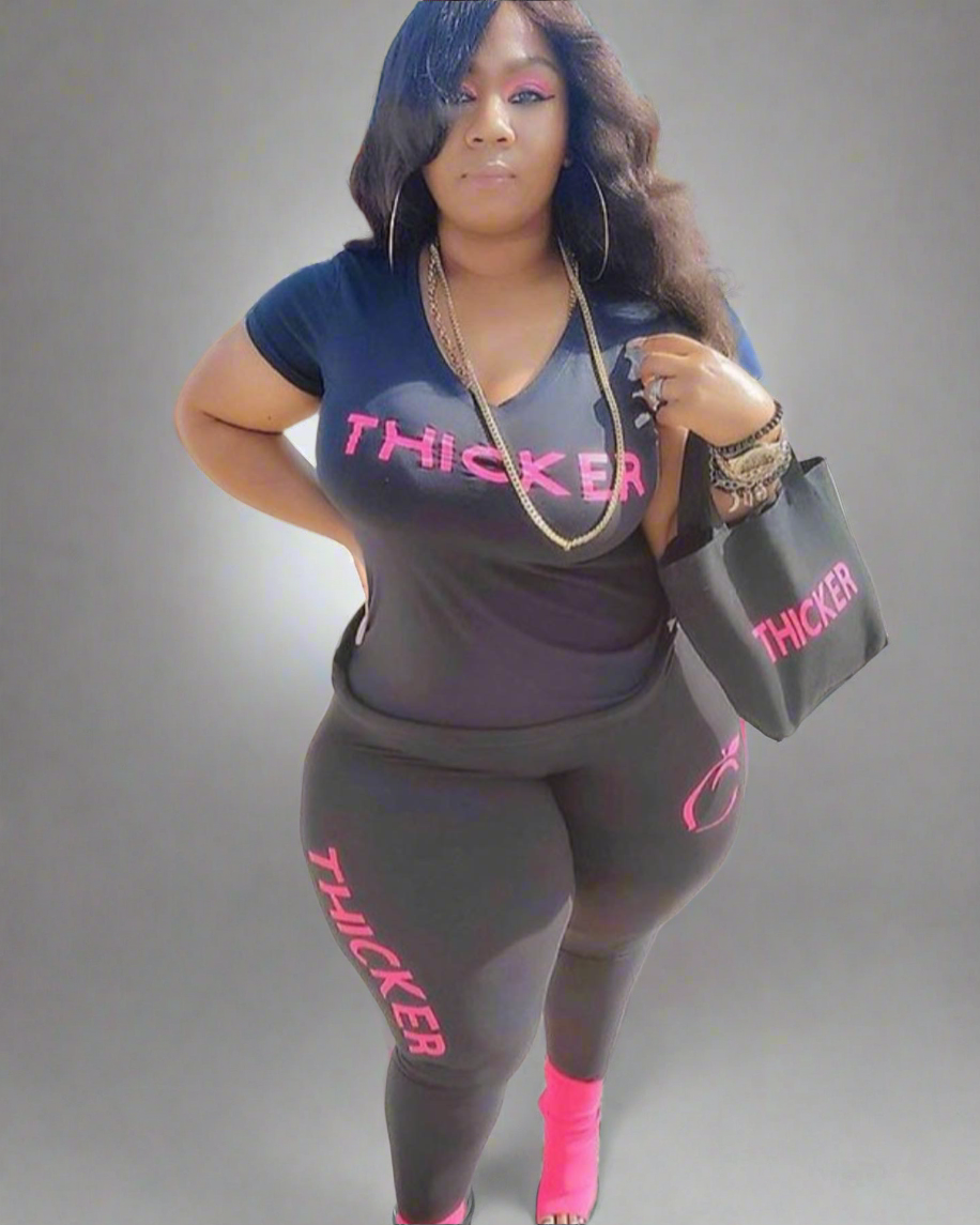 Black and Pink THICKER Fit W/ Bag